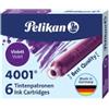 PELIKAN Cartucce inchiostro 4001 (TP-6) - lunghezza 39mm - viola - Pelikan - scatola 6 cartucce (unità vendita 1 pz.)