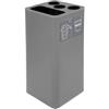 STILCASA Contenitore per raccolta differenziata - con divisiorio bicchieri - 50 L - grigio - Stilcasa (unità vendita 1 pz.)