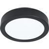Eglo LED Lampada da soffitto Fueva 5, Ø 16 cm, lampada da montare a soffitto a 1 fiamma in acciaio con diffusore in plastica, lampada da soffitto nera, bianca, LED luce neutra