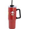 Stor Tazza Termica XL Superman 940ml in Acciaio Inossidabile con Beccuccio Rotante e Manico - Borraccia Termica per Bevande Calde e Fredde