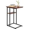 Relaxdays Tavolino, Ripiani Grande e Piccolo, HLP 60 x 40 x 30 cm, per Divano e Letto, Metallo