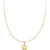 SINGULARU - Collana Mini Medallion Oro - Pendente con Medaglione in Argento Sterling 925 con Finitura Placcata in Oro 18kt - Catena in Misura Unica - Gioielli da Donna - Lettera A