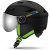 Odoland Casco da Sci per Bambini con Visiera per Ragazzi e Ragazze, Casco da Sci Regolabile con Cinturino con Fibbia Magnetica per Bambini dai 3 ai 12 Anni LXS
