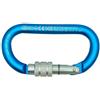 Kong. Oval Alu Classic Screw Sleeve. Moschettone in Alluminio con Ghiera a Vite. Compatibile con Bloccanti e Carrucole. Keylock Anti-Impiglio. Certificato EN 362/B, 12275/B. Peso 65g. Turchese/Lucido
