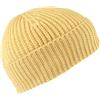 ENEA CASHMERE Berretto a Coste 100% Lana Merinos Extrafine, Made in Italy, Cappello Invernale Unisex, Taglia Unica (IT, Testo, Taglia Unica, Giallo)