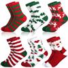 MZJAUVF Calzini Natalizi, 6 Paia Calzini Natalizi Donna, Calze Termiche Donna, Interessante Calzini Donna Invernali, Comodo Calzini Natale, Calze Natalizie Regali di Natale per Donne e Ragazze