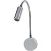 FTVOGUE Lampada da lettura a parete con luce flessibile a collo di cigno Lampada da letto a luce bianca calda/fredda AC85-265V 1W / 3W(cool white(6500k)-3W)