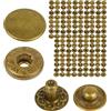 Your Day Mate Bottoni a pressione senza cucitura, Ø 15 mm, 20 paia, in bronzo, set senza attrezzi, clip per tessuti per il fai da te, bottone a pressione con molla ad anello, riparazione di bottoni in metallo