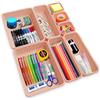 Sunshine smile Organizer Cassetti Bagno Cucina, 8 Pezzi Divisori Organizzatore Cassetti in Plastica di 3 Dimensioni, Portaposate Separatori Organizer Scrivania Contenitori per Trucchi Bagno Cucina Ufficio