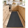 COLOR&GEOMETRY Tappeti da Cucina Antiscivolo Lavabile 65x240cm, 4mm Sottile Tessuto Runner Tappeto, Assorbente Facile da Pulire Tappeti da Pavimento per Davanti al Lavandino, Corridoio, Grigio