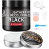 SHADAIWUYU Nero Riparazione Pelle con Balsamo,Kit Riparazione Pelle per la Riparazione della Pelle,Ricolorante Pelle,Riparazione Sedili Auto,Ripara Pelle Divano,Rinnova Pelle Giacca,Scarpe,Sella