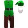 Lito Angels Children's Apparel Lito Angels Costume con Cappello per Bambino, Verde, 8-9 Anni 134