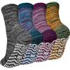 PUTUO Uomo Calze Antiscivolo in Cotone: Calzini Antiscivolo Sportivi Traspiranti con Grip in Gomma per Ciclismo Trekking Yoga e Pilates 39-42 1 Paia