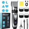 Cozary Rasoio Elettrico Barba, Macchinetta per Capelli, Tagliacapelli Uomo Professionale, Ricarica USB con Display a LED, 4 Pettini Guida, Senza Fili Trimmer, Regolabarba Uomo per Famiglia/Barbiere