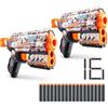 XSHOT Pistola XSHOT Skins Flux Sonic Retro - Sonic il Riccio con 16 dardi, ricarica facile, dardi con tecnologia a sacca d'aria, pistola giocattolo gommapiuma per bambini (2 Pistola, 16 Dardi)