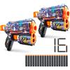 XSHOT Pistola XSHOT Skins Flux Sonic Race Team - Sonic il Riccio con 16 dardi, ricarica facile, dardi con tecnologia a sacca d'aria, pistola giocattolo gommapiuma per bambini (2 Pistola, 16 Dardi)