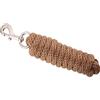 Merauno® Guinzaglio per cavallo, in diversi design eleganti, per pony, asino, capra, lunga corda con moschettone (cachi, moschettone)