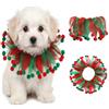 WEITAPYT Collare Natalizio per Cani e Gatti Rosso Verde Collari Natale Regolabile per Animali Domestici Accessori per Cane Gatto di Piccola Medio Grande Compleanno Vacanze (S)