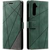 SONWO Cover per Realme 6 / Realme Narzo/Realme 6S, Flip Caso in PU Pelle Case Cover Portafoglio Custodia per Realme 6 / Realme Narzo/Realme 6S, [Kickstand] [Slot per Schede], Verde