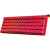 GK61 Hot-Swap - Tastiera meccanica da gioco, 62 tasti, retroilluminazione LED RGB multicolore per giocatori PC/Mac, layout tedesco ISO (Gateron Optical Blue, rosso)
