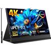 UPERFECT OLED Monitor Portatile 13.3 4K 3840x2160 UHD 150% sRGB | 500Nits | 1ms Risposta | Design Ultrapiatto in Alluminio, Monitor da Viaggio per PC, Laptop, Smartphone e Console di Gioco