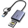 UGREEN Lettore di Schede CFexpress Type B USB A e USB C 3.2 Gen 2 Maschio | 10Gbps Adattatore Scheda Memoria CFe Type B 1250MB/s Teorico Compatibile con MacBook iPad Pro Air iPhone 17 Air Pro Max 16