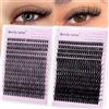 WENDY LASHES Ciglia Finte Ciuffetti,40D+60D Ciuffetti Ciglia Finte Russe Soffici D-Curl 10-18mm Look Naturale Lash Extensions DIY Fai Da Te per Principianti(40D+60D-0.07D1018)