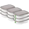 SmartStore Set di 9 contenitori per alimenti a tenuta stagna, 0,5 l, adatti a lavastoviglie, frigorifero, microonde, per la preparazione dei pasti, approvati per alimenti, senza BPA, ermetici