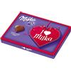Milka Cuori di Cioccolato al Latte delle Alpi, Praline con Ripieno alla Nocciola, Confezione da 20 Pezzi, 110g