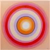 KARE Design quadro su tela Tendency Circle Pink, fuchsia, quadrato, arte astratta, colori caldi, decorazione pareti grandi, sala, corridoio, stanza da letto, 120x120 cm