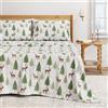 Great Bay Home Set di lenzuola in flanella per letto California king size, in 100% cotone turco, matrimoniale, spazzolato, ultra morbide, comode, set di biancheria da letto rustica (cervi, alberi e
