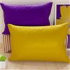 PETTI Artigiani Italiani - Coppia di Federe Cuscino 50x30 cm in Microfibra, Cuscini Arredo Camera da Letto, Divano, Set 2 Fodere Copricuscino, Federa Double Face Viola Giallo Ocra