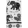 Karma Gifts KA101913 Nero e Bianco Boho Strofinacci, Llama Elephant