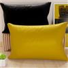PETTI Artigiani Italiani - Coppia di Federe Cuscino 50x30 cm in Microfibra, Cuscini Arredo Camera da Letto, Divano, Set 2 Fodere Copricuscino, Federa Double Face Giallo Ocra e Nero