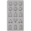 Rayher Stampo silicone mini-ciondolo, 14,5x26x1cm, 15 forme, box 1pz, 36159000