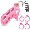 BDSMYEE Chastity cage con 4 Anelli per il Pene Rimovibili, gabbia castità per uomo, Cock cage SM bondage slave sex toys (XXL)