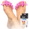 Tuli's Soft Moves - Separatori Dita Piedi Regolabili in Silicone Morbido - Allineamento, Alluce Valgo, Dita a Martello, Fascite Plantare e Neuroma di Morton - Taglia Unica, Rosa