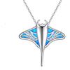 YFN Collana con animali marini in argento sterling 925, con ciondolo oceano, da spiaggia, per donne, ragazze, regali subacquei per figlia, Normal, Argento sterling, Nessuna pietra preziosa