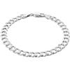 STERLL Bracciale Uomo In Argento Massiccio 925 Con Chiusura A Moschettone Resistente