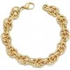 Generico Bracciale Donna a Catena, 14K Oro Placcato, Intrecciata con Maglie Doppie Antiallergico, Anti-Scolorimento | Confezione Regalo Inclusa