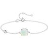 KristLand Bracciale Donna Argento 925 con Opale Sintetico e Zirconi Cubici Gioiello Elegante per Matrimonio Festa Compleanno Regalo Elegante per Donna Moglie Fidanzata Confezione Regalo