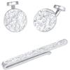 Kuzzoi Cuff-Daddy - Gemelli da uomo in argento Sterling 925, con design a monachella, stile uomo