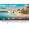 METZ 32MTE7000Z Smart TV 32" HD, Televisione Google Portatile, Design Slim Bianco con Maniglia, Speaker Frontale, Google Assistant, Dolby Audio, dbx-TV, Bluetooth 5.0, Tuner DVB-T/T2/C/S/S2/Analogico