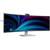 Philips 49B2U6900CH - Monitor curvo DQHD, 49 pollici, webcam, microfono, RJ45, regolabile in altezza (5120x1440, HDMI, DisplayPort, USB-C, hub USB) nero