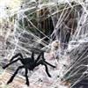Cadimus Ragnatele Halloween, 300g Ragnatela Bianca Elastica + 1PCS Ragno Grande + 50PCS Ragni Piccoli, Decorazione di Halloween Ragnatele, per Interni Esterni Spaventose Feste Casa Infestata