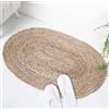 RAJRANG Bellissimo tappeto in juta per soggiorno standard 121x68 cm Tappeto ovale in juta per tappeti decorativi indiani naturali per pavimenti e giardini