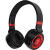 TECHMADE Cuffie Wireless Bluetooth 5.0, Pieghevoli Cuffie Over Ear Microfono Incorporato Suono Stereo HiFi Cuffie Over Ear, Per Viaggi PC Cellulare| FM Radio, SD Card Slot (max 32GB) (rosso)