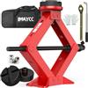 IMAYCC Cric Per Auto 2.5T, Cric Auto Con Universale Tampone In Gomma, 2500KG Cric Portatile Per Auto Con Chiave Per Dadi Ruota,Kit Emergenza Auto Per SUV MPV Tesla 3/Y/S/X Manutenzione e Riparazione