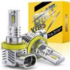 BMT xms H11 LED Lampadine, H8 LED fendinebbia 20000LM 6500K Bianco 600% Luminosità, Mini Formato Plug and Play, confezione da 2