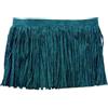 Anevous Nastro di Piume in Pelle, Nastro di Piume Tagliato, Frangiatura per Costumi DIY, Abbigliamento da Sartoria, Cucito, Artigianato, Decorazione, Accessori, Verde Marina 100x25cm